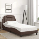 sengeramme uden madras Viana 80x200 cm kunstlæder brun