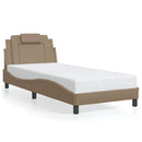 sengeramme uden madras Viana 80x200 cm kunstlæder cappuccinofarvet
