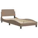 sengeramme uden madras Viana 80x200 cm kunstlæder cappuccinofarvet