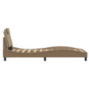 sengeramme uden madras Viana 80x200 cm kunstlæder cappuccinofarvet