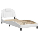 sengeramme uden madras Viana 90x190 cm kunstlæder hvid