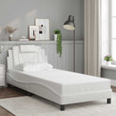 sengeramme uden madras Viana 90x190 cm kunstlæder hvid