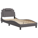 sengeramme uden madras Viana 90x190 cm kunstlæder grå