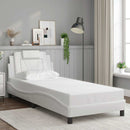sengeramme uden madras Viana 90x200 cm kunstlæder hvid