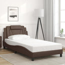 sengeramme uden madras Viana 100x200 cm kunstlæder brun