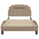 sengeramme uden madras Viana 100x200 cm kunstlæder cappuccinofarvet
