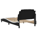 sengeramme uden madras Viana 100x200 cm kunstlæder sort og hvid
