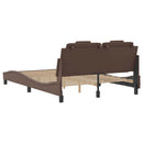 sengeramme uden madras Viana 120x200 cm kunstlæder brun