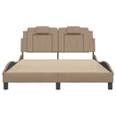 sengeramme uden madras Viana 120x200 cm kunstlæder cappuccinofarvet