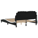sengeramme uden madras Viana 120x200 cm kunstlæder sort og hvid