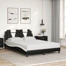 sengeramme uden madras Viana 120x200 cm kunstlæder sort og hvid