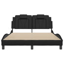 sengeramme uden madras Viana 140x190 cm kunstlæder sort
