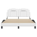 sengeramme uden madras Viana 140x190 cm kunstlæder hvid