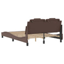 sengeramme uden madras Viana 140x190 cm kunstlæder brun