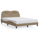 sengeramme uden madras Viana 140x190 cm kunstlæder cappuccinofarvet