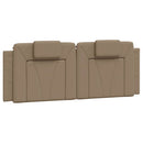 sengeramme uden madras Viana 140x190 cm kunstlæder cappuccinofarvet