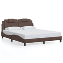 sengeramme uden madras Viana 160x200 cm kunstlæder brun