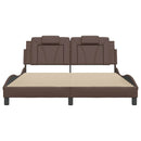 sengeramme uden madras Viana 160x200 cm kunstlæder brun