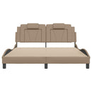 sengeramme uden madras Viana 160x200 cm kunstlæder cappuccinofarvet