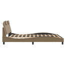 sengeramme uden madras Viana 160x200 cm kunstlæder cappuccinofarvet