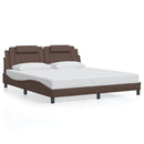 sengeramme uden madras Viana 180x200 cm kunstlæder brun