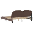 sengeramme uden madras Viana 180x200 cm kunstlæder brun