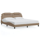 sengeramme uden madras Viana 180x200 cm kunstlæder cappuccinofarvet