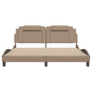 sengeramme uden madras Viana 180x200 cm kunstlæder cappuccinofarvet