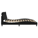 sengeramme uden madras Viana 200x200 cm kunstlæder sort