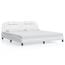 sengeramme uden madras Viana 200x200 cm kunstlæder hvid