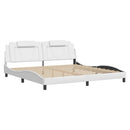 sengeramme uden madras Viana 200x200 cm kunstlæder hvid