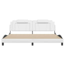 sengeramme uden madras Viana 200x200 cm kunstlæder hvid