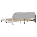 sengeramme uden madras Viana 200x200 cm kunstlæder hvid