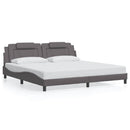 sengeramme uden madras Viana 200x200 cm kunstlæder grå