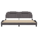 sengeramme uden madras Viana 200x200 cm kunstlæder grå