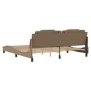 sengeramme uden madras Viana 200x200 cm kunstlæder cappuccinofarvet