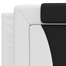 sengeramme uden madras Viana 200x200 cm kunstlæder hvid og sort