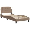 sengeramme uden madras Zadar 90x190 cm kunstlæder cappuccinofarvet