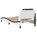 sengeramme uden madras Zadar 100x200 cm kunstlæder sort og hvid