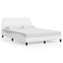 sengeramme uden madras Zadar 140x190 cm kunstlæder hvid