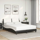 sengeramme uden madras Zadar 140x200 cm kunstlæder sort og hvid