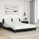 sengeramme uden madras Zadar 160x200 cm kunstlæder sort og hvid