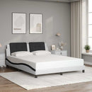 sengeramme uden madras Zadar 160x200 cm kunstlæder hvid og sort