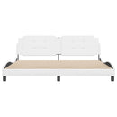 sengeramme uden madras Zadar 200x200 cm kunstlæder hvid