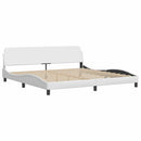sengeramme uden madras Zadar 200x200 cm kunstlæder hvid