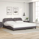 sengeramme uden madras Zadar 200x200 cm kunstlæder grå