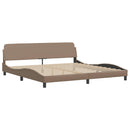 sengeramme uden madras Zadar 200x200 cm kunstlæder cappuccinofarvet