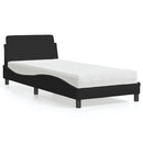 seng med madras Dover 80x200 cm stof sort
