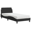 seng med madras Dover 80x200 cm velour sort