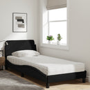 seng med madras Dover 90x190 cm stof sort
